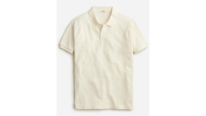 J. Crew Raglan-Sleeve Terry Polo Shirt